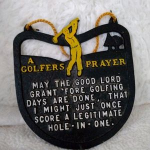 Vintage cast iron Golfers prayer